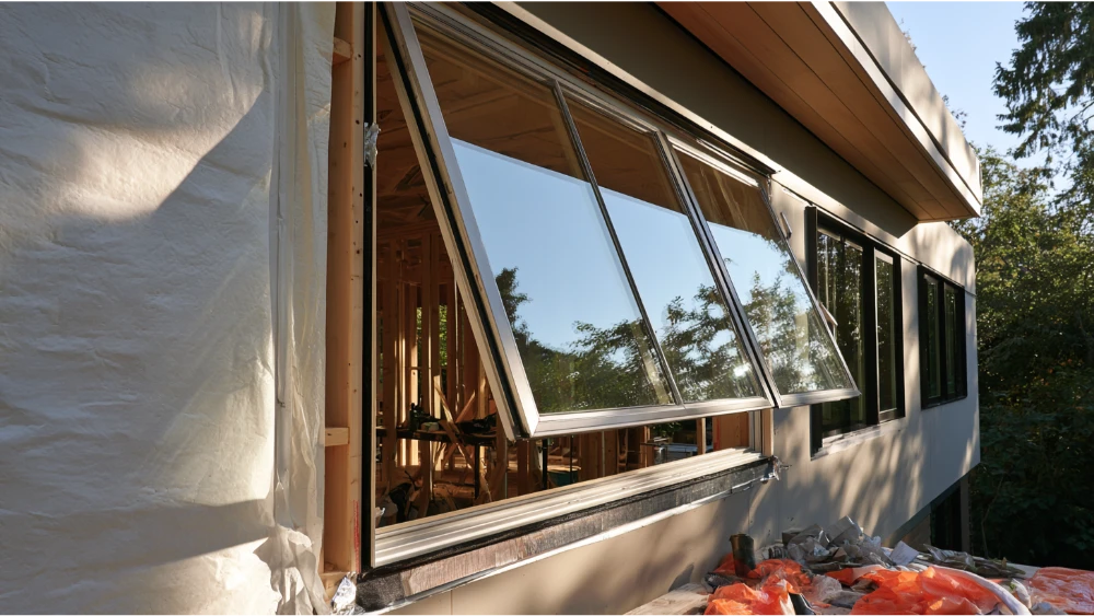 Professional awning window installation with custom framing and high-quality materials