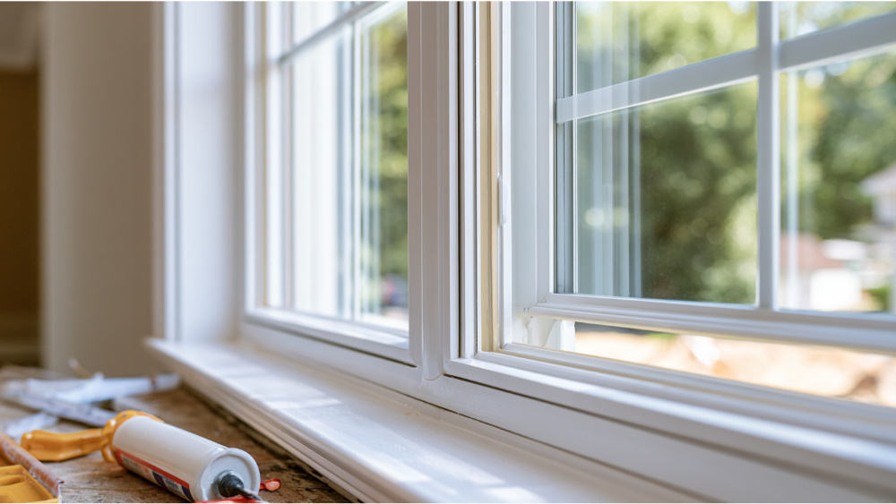 Caulk and Weatherstripping for Window Sealing
