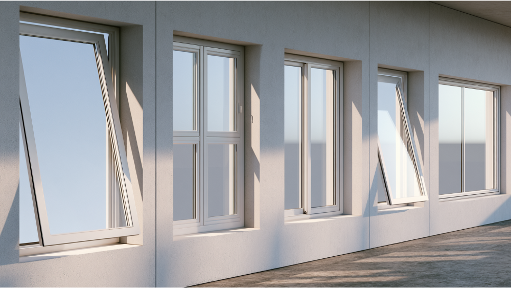 Side-by-side comparison of different residential window styles